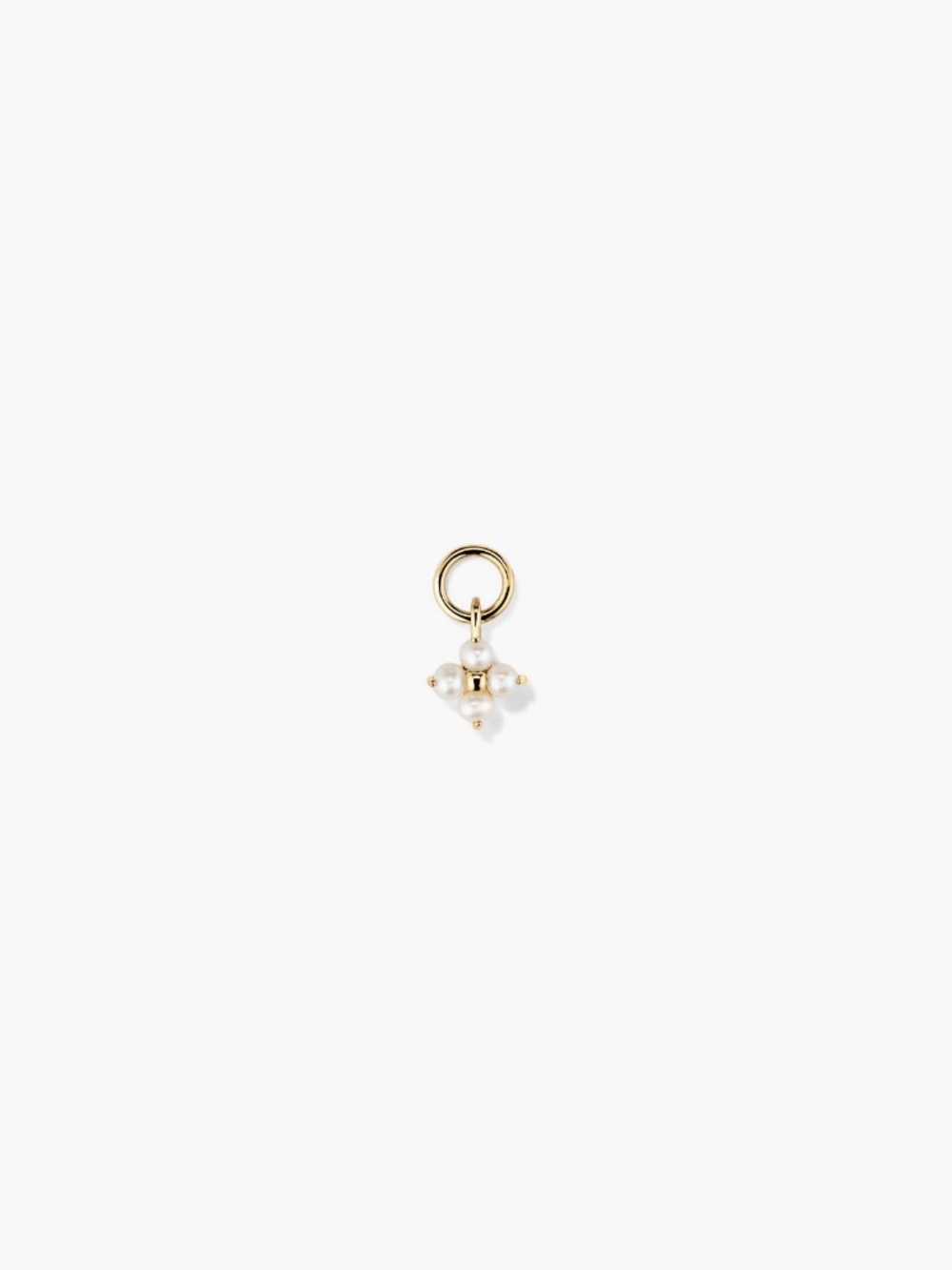 Mejuri Cluster Pearl Hoop Charm 14k Gold – New